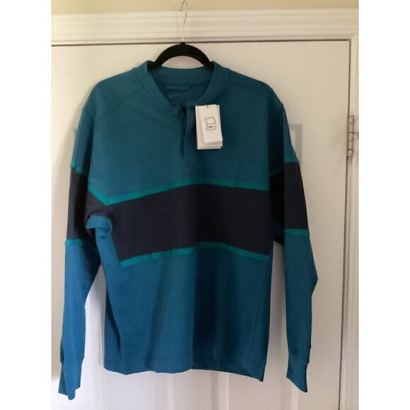 Nike-golf - dri-Fit men's long-Sleeve golf top size: medium color: marina/Obsidi - Picture 1 of 12